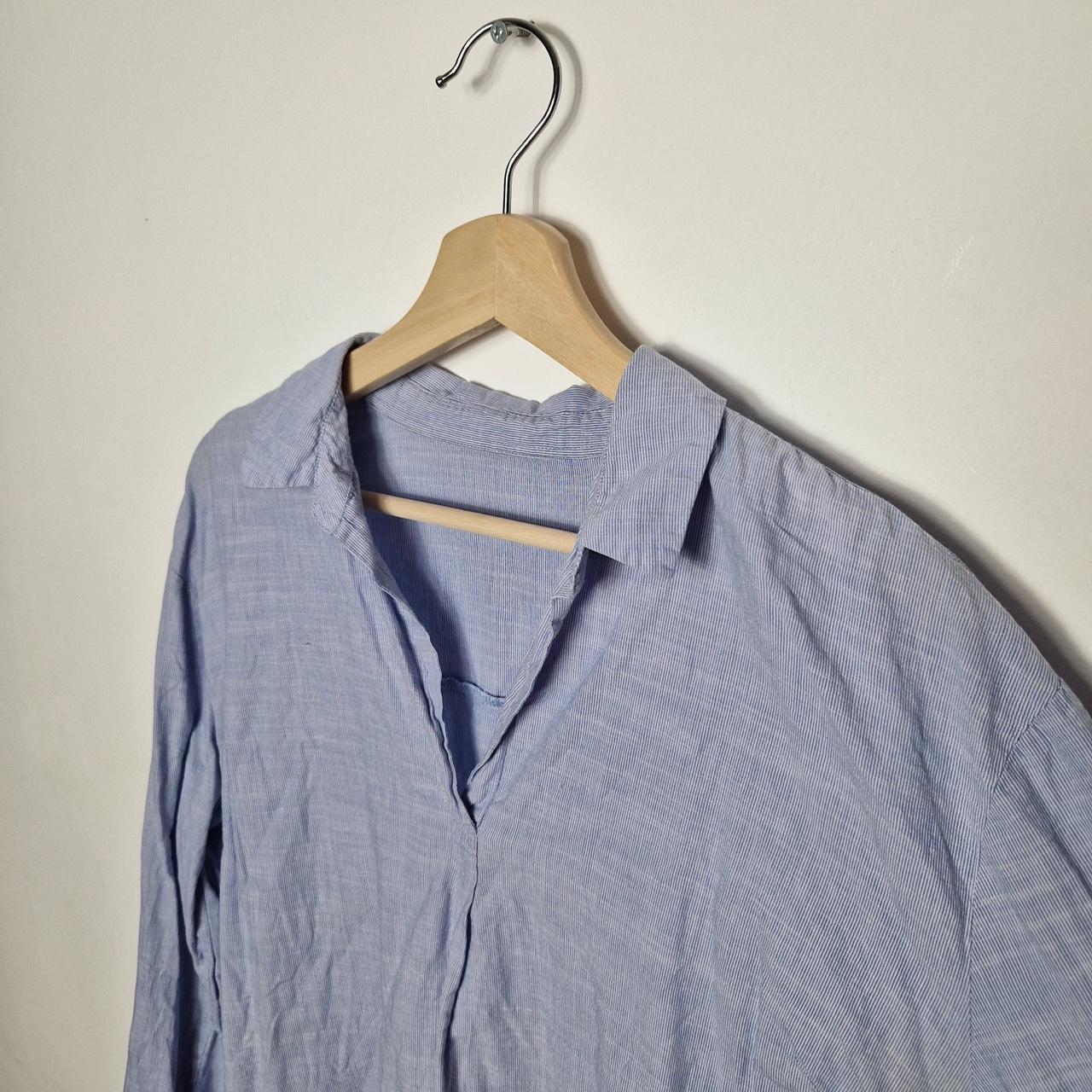 Light blue shirt - super easy to wear tucked into... - Depop