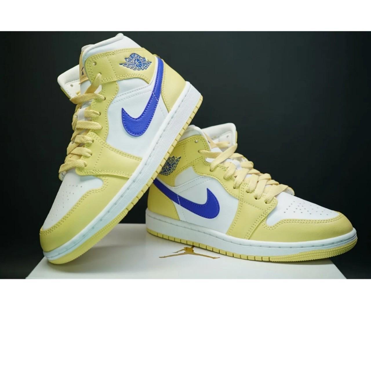 Nike Air Jordan 1 Mid Lemon Wash Product Condition:... - Depop