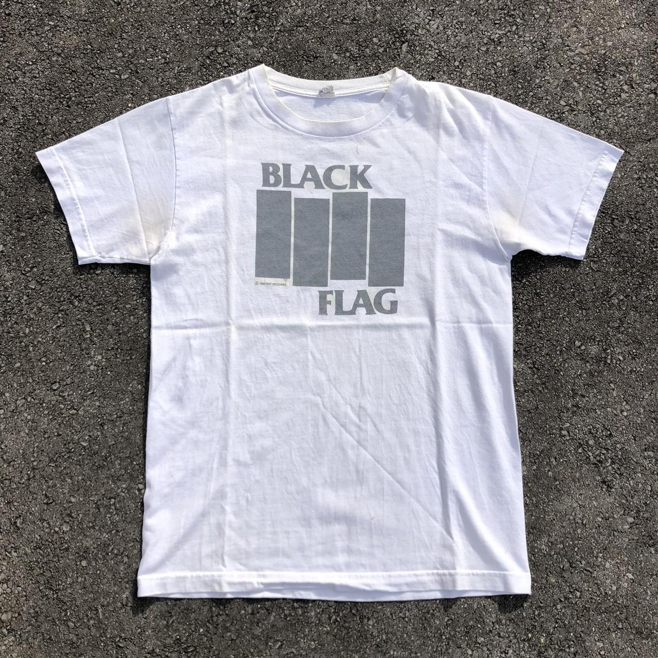 Vintage 1985 Black Flag Band Tee Size M some... - Depop