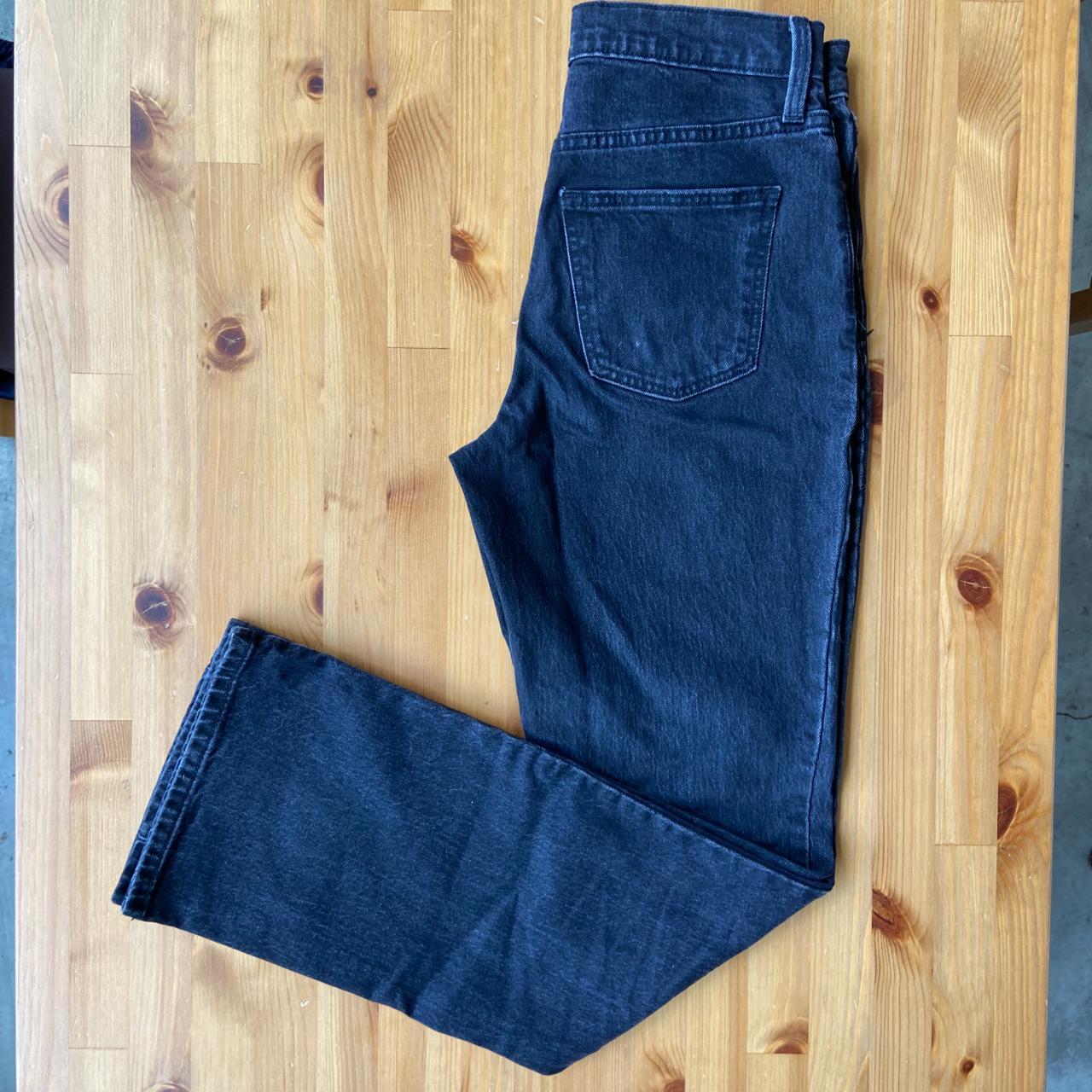 Black Denim Vintage Bootcut Jeans Leg... - Depop