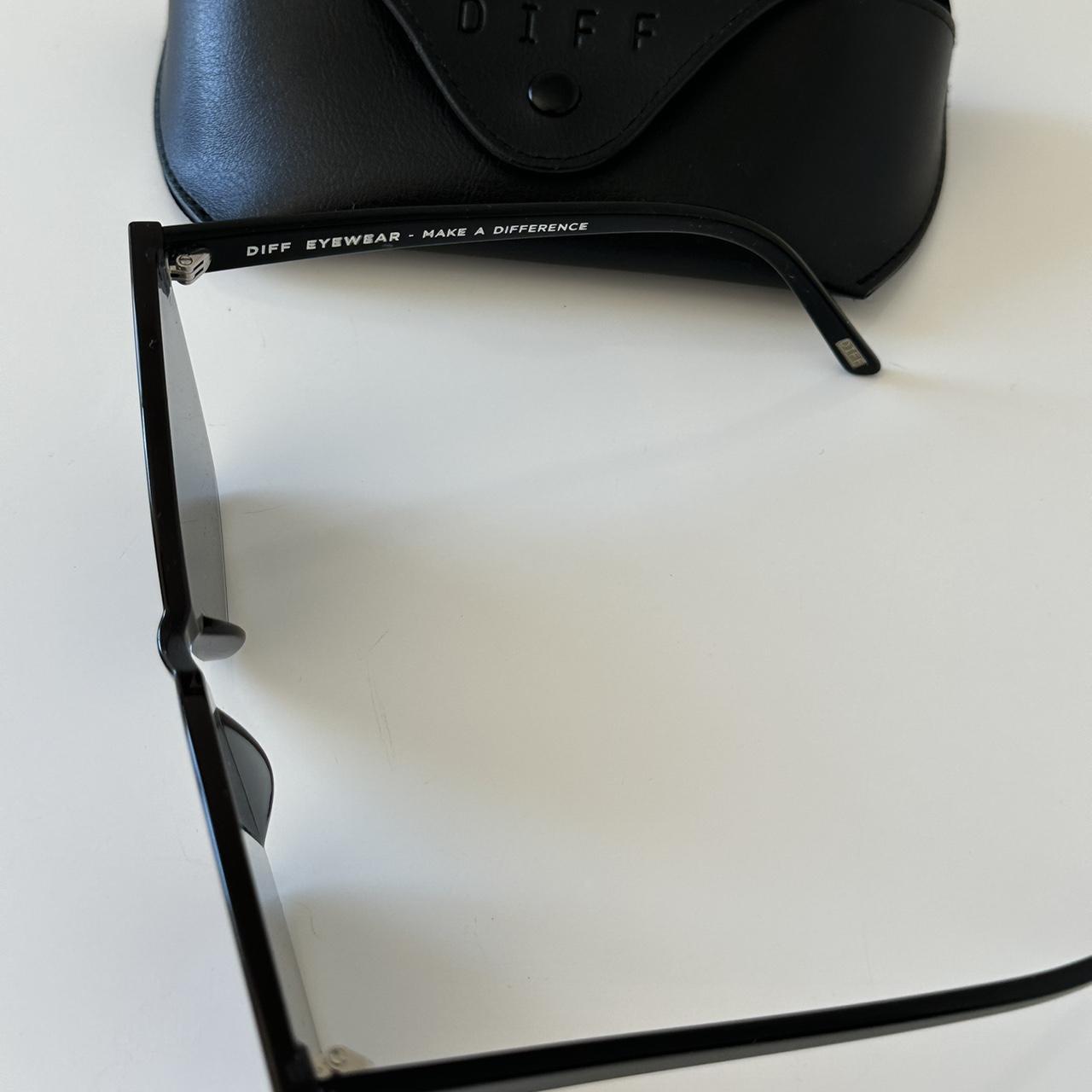 DIFF Women's Black Sunglasses Depop