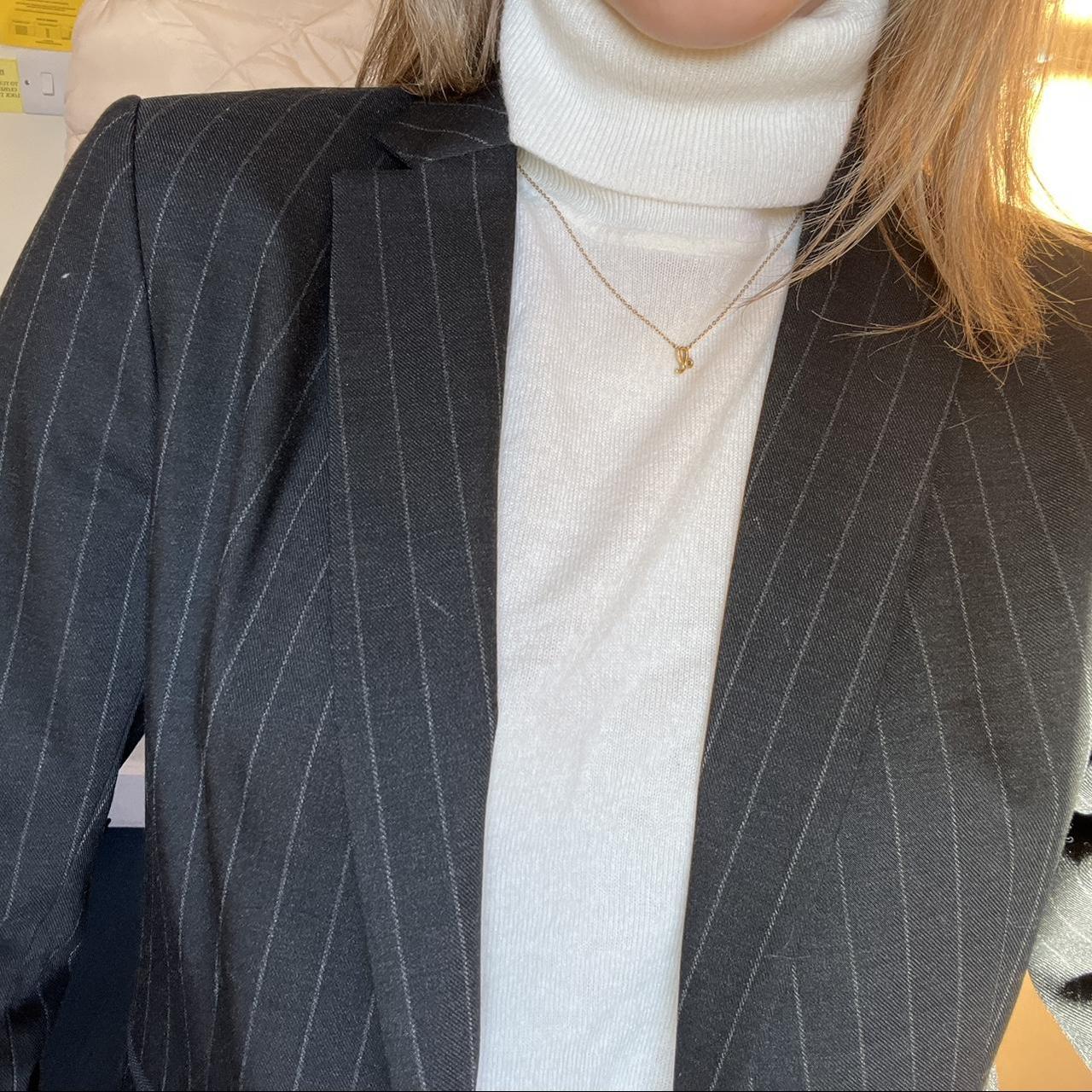 H&M Women's Grey Tailoredjackets Depop