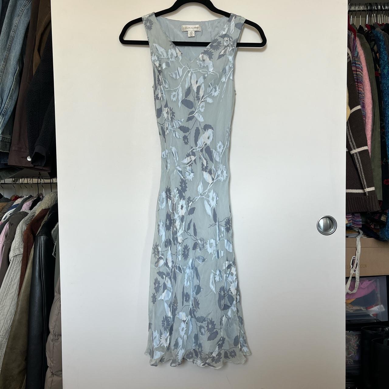 Casual Corner Women's Blue Dress Depop