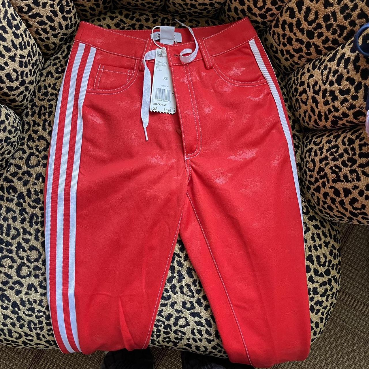 Fiorucci Women's Red and White Trousers (6)