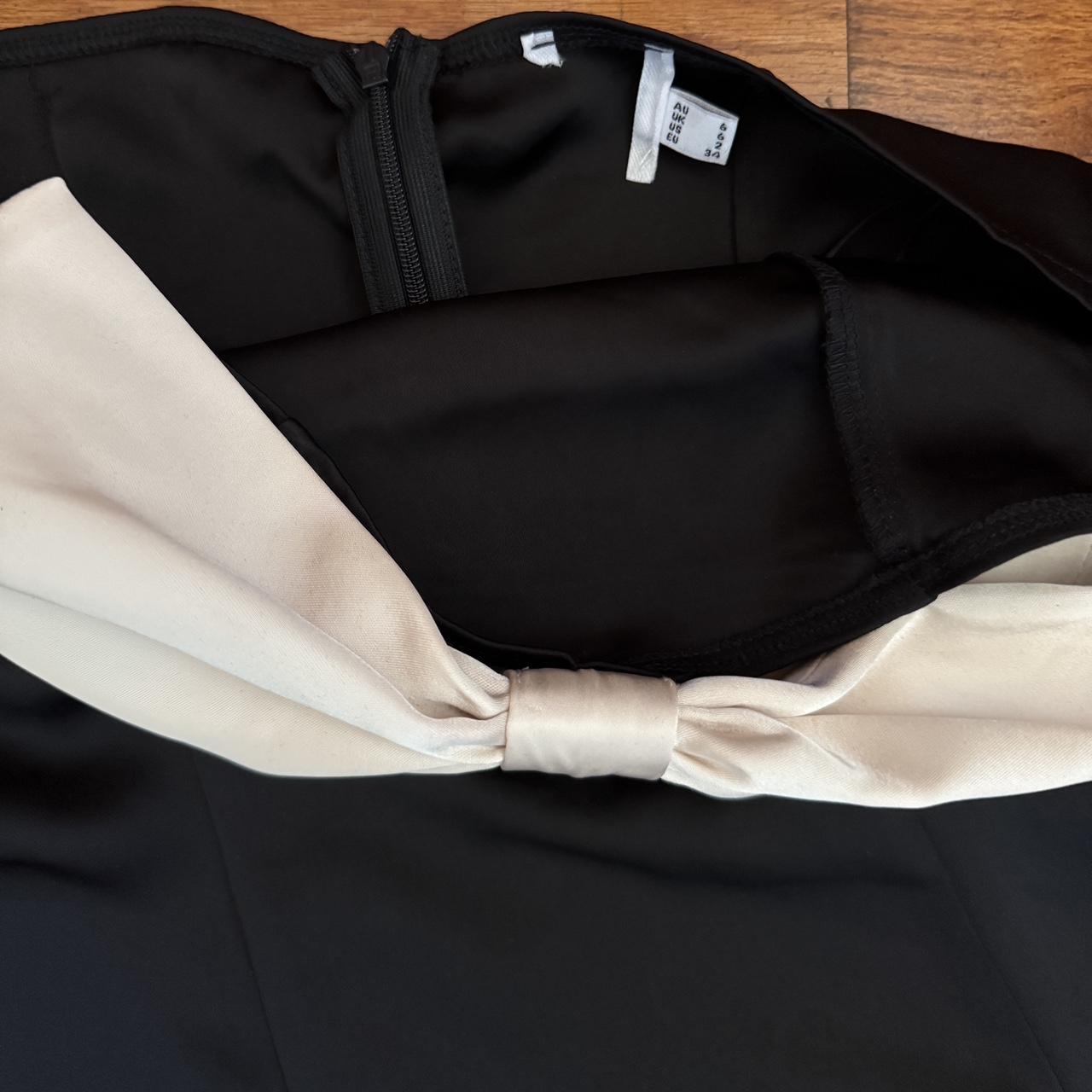 kesy bow tie mini dress black