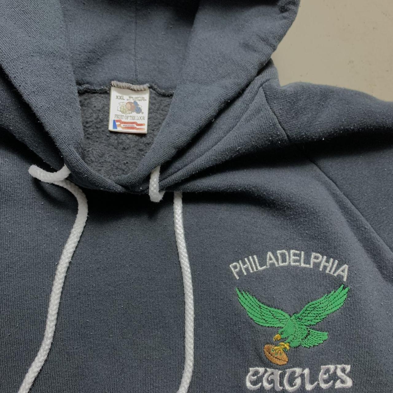 Vintage Philadelphia Eagles Hoodie Sweatshirt Fruit of the Loom