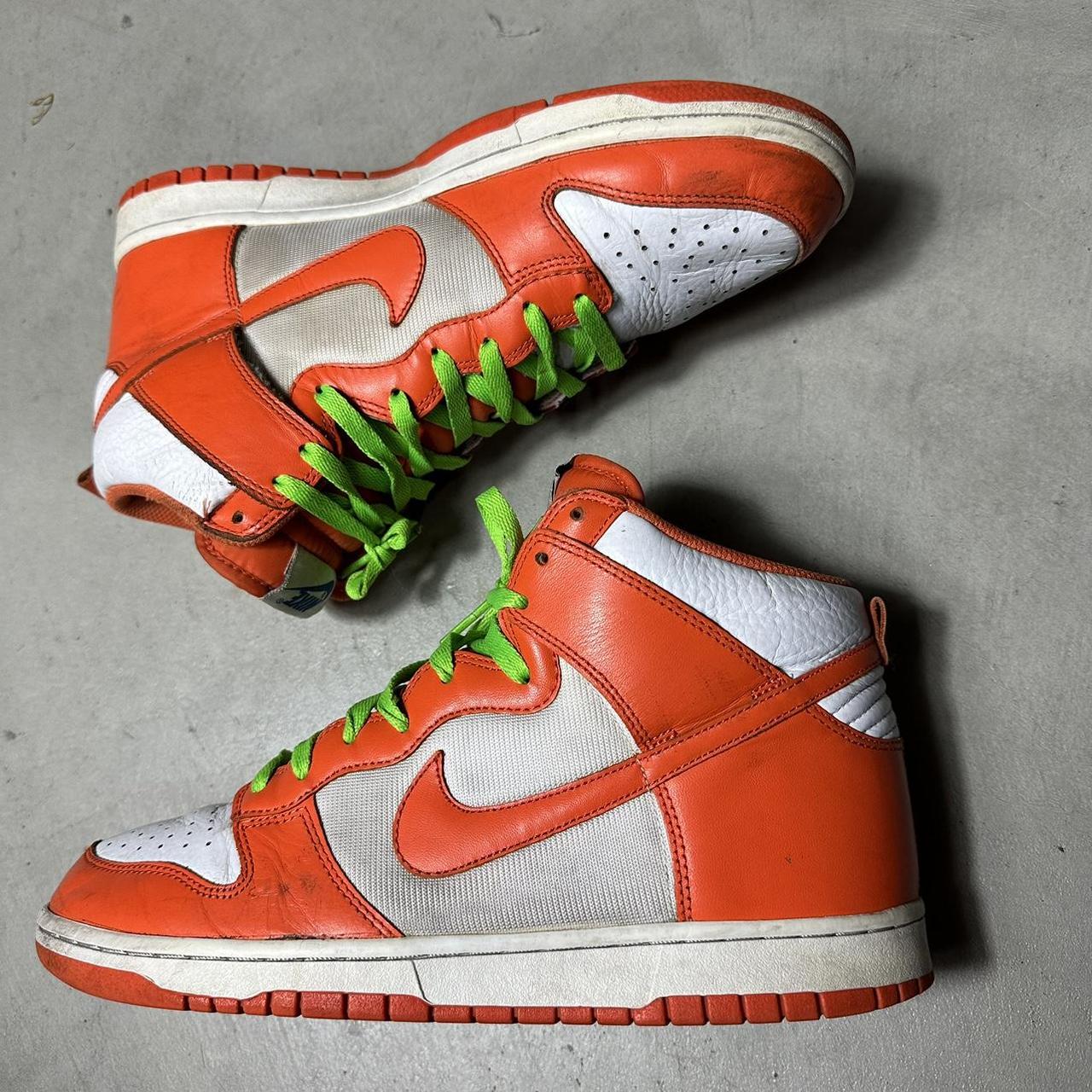 Nike Dunk High Syracuse White Orange Blaze Varsity | Depop