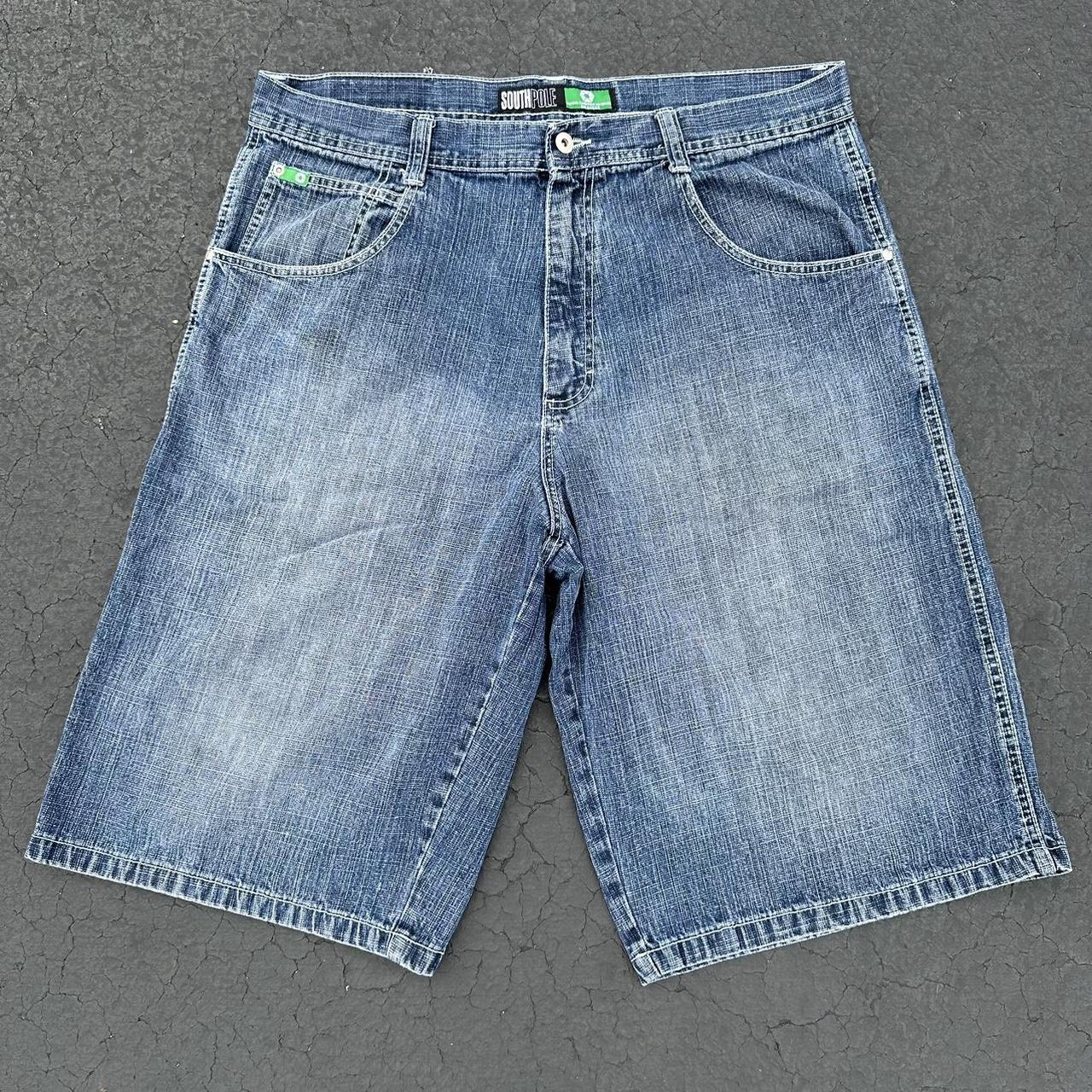 Vintage Southpole Denim Shorts Jorts Green Tag Baggy | Depop