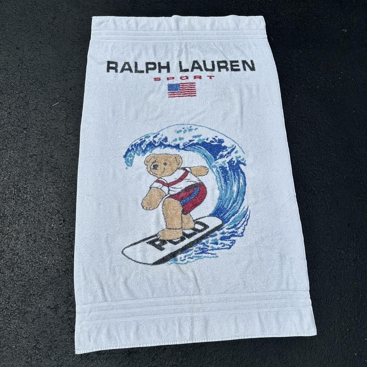 VINTAGE hot 90'S POLO BEAR BY RALPH LAUREN TOWEL