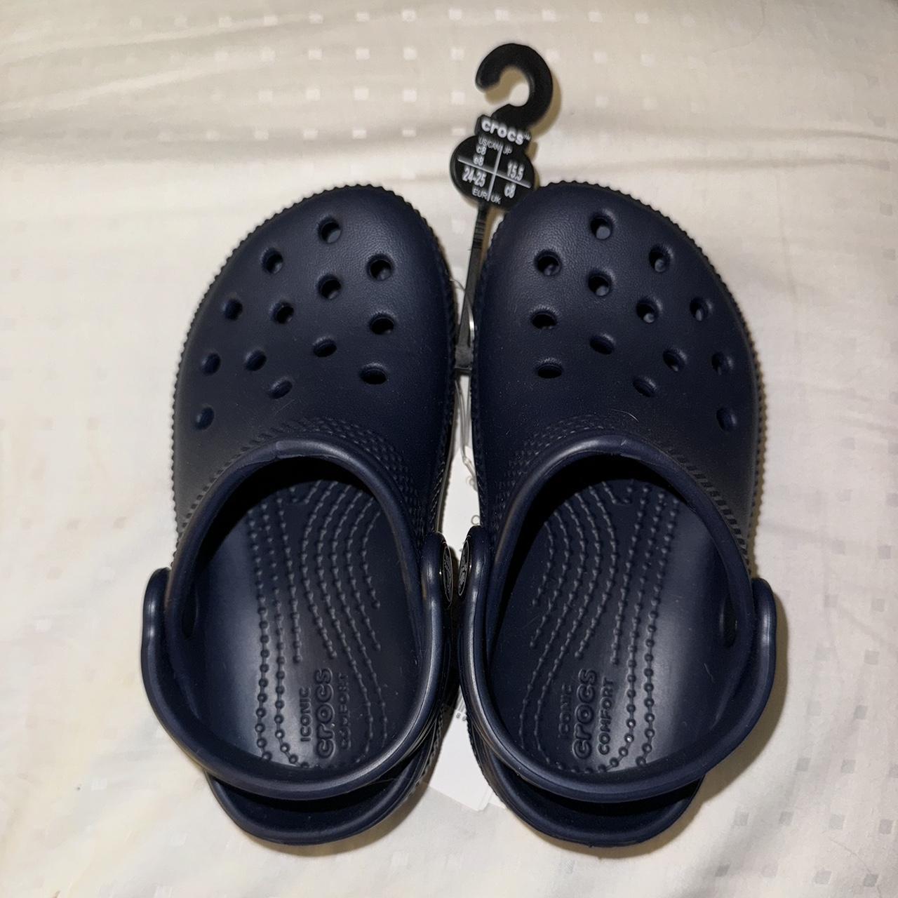 NWT dark blue children’s crocs #crocs #shoes #clogs - Depop