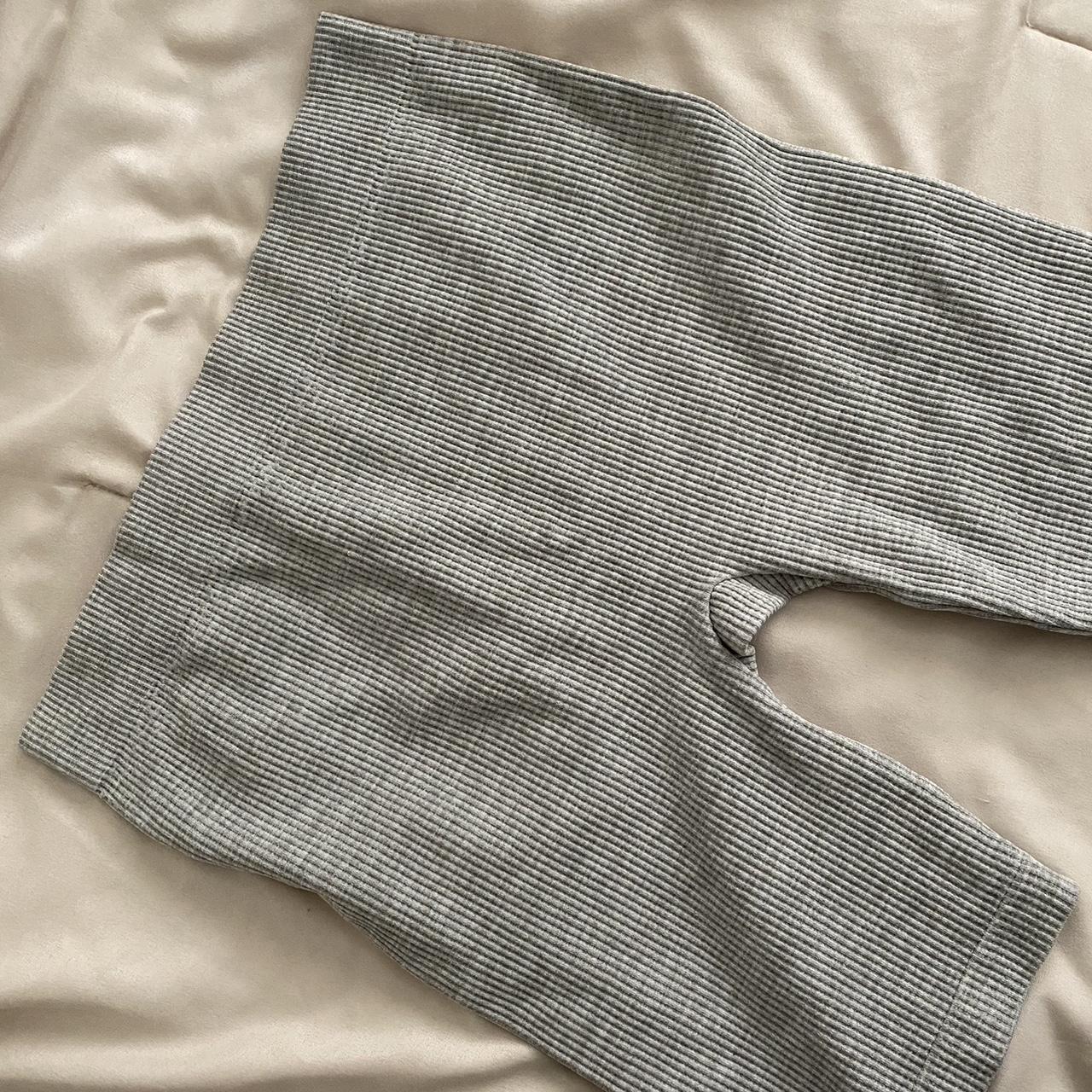 Grey Ribbed Biker Shorts — new w/ tags Size M/L so... - Depop