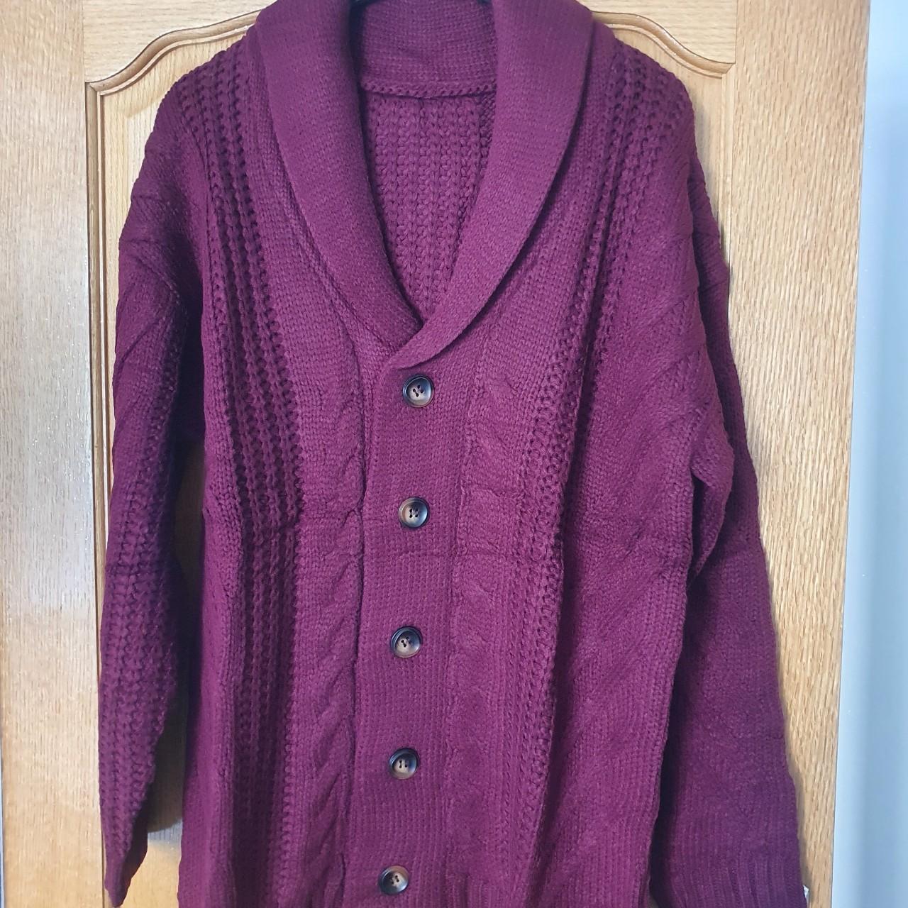 Burgundy mens Cardigan New No tags From amazon,... - Depop