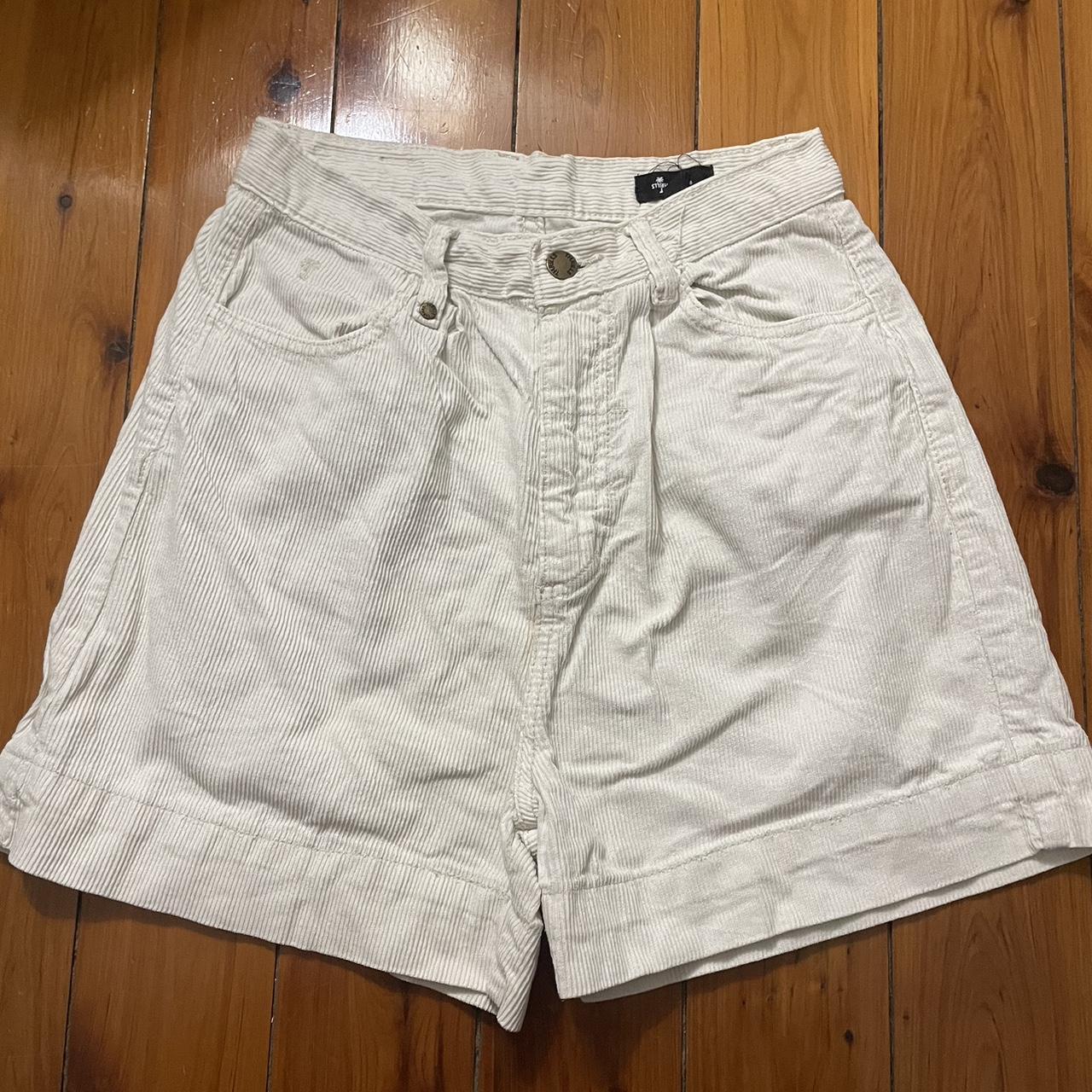 Thrills - cream corduroy shorts - Depop