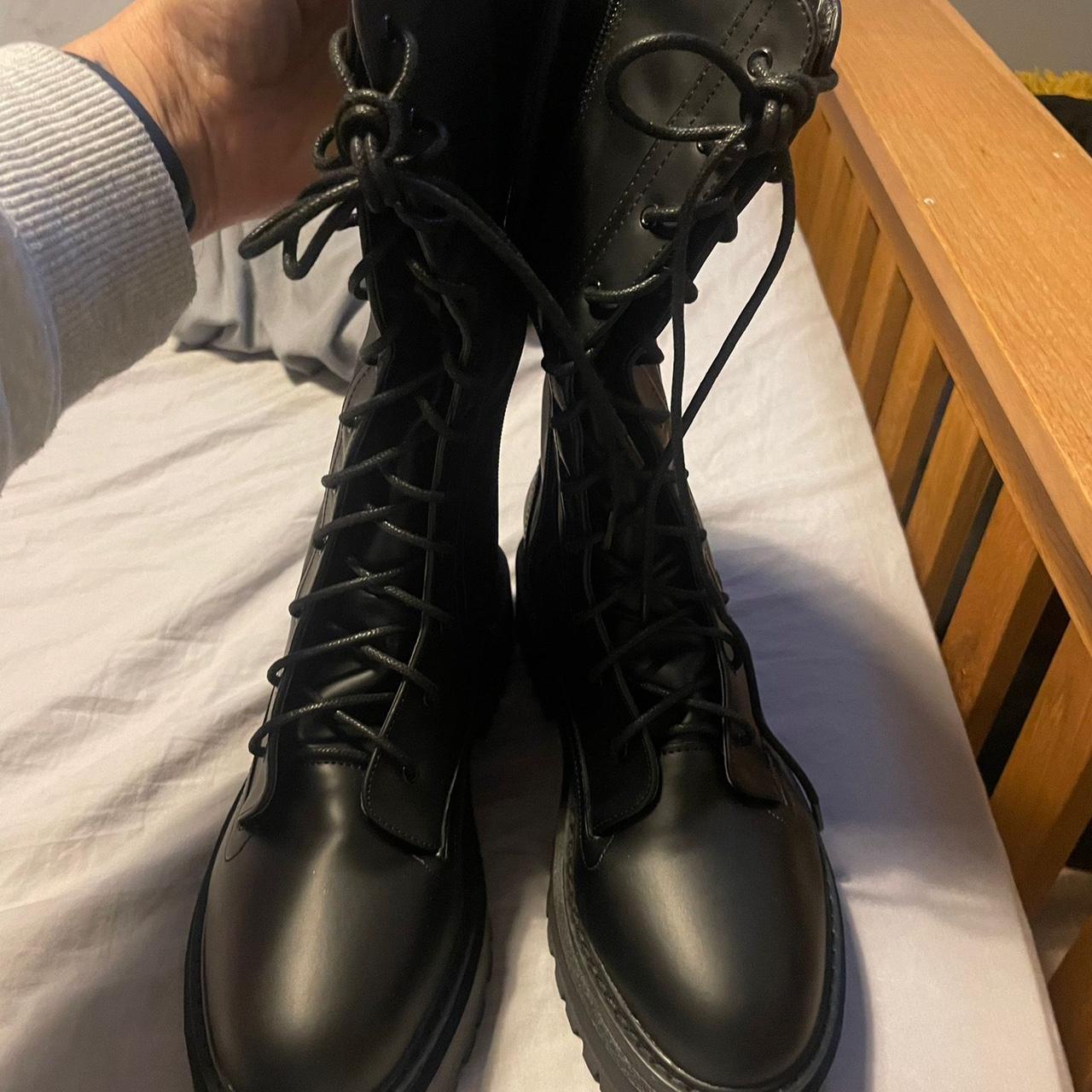 mid black boots womens