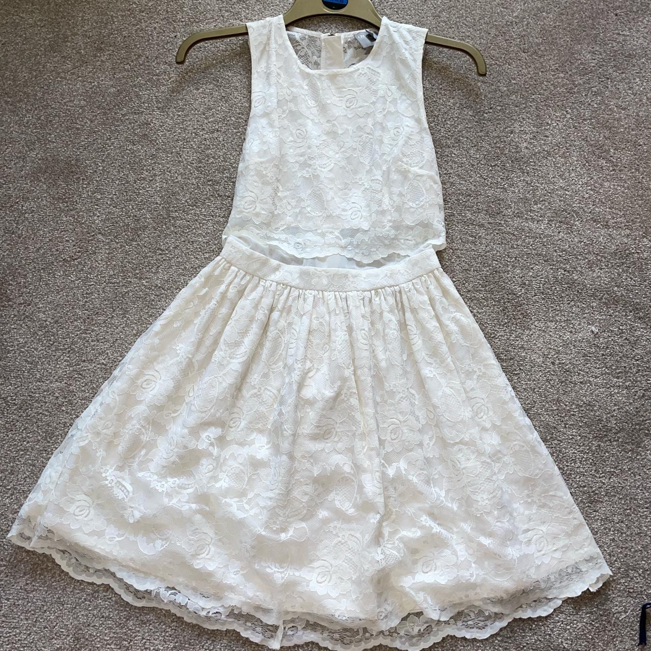 ASOS White Lace Dress. Size 6. #partywear #promdress... - Depop