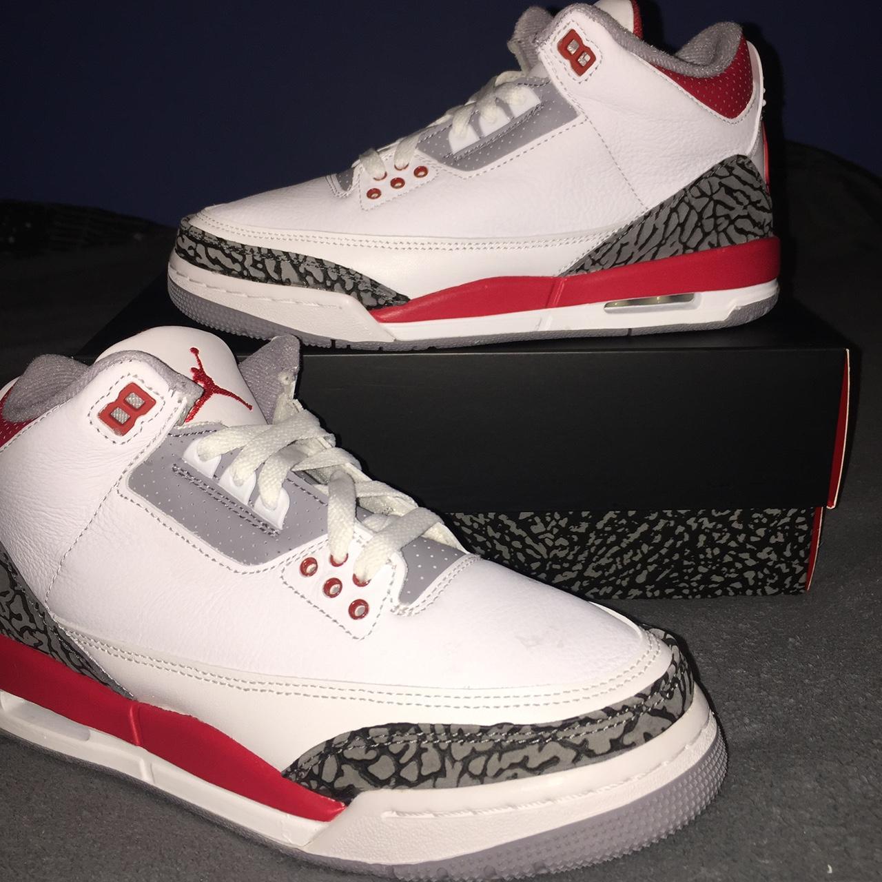 Nike air jordan 3 fire red Size- 7Y. UK... - Depop