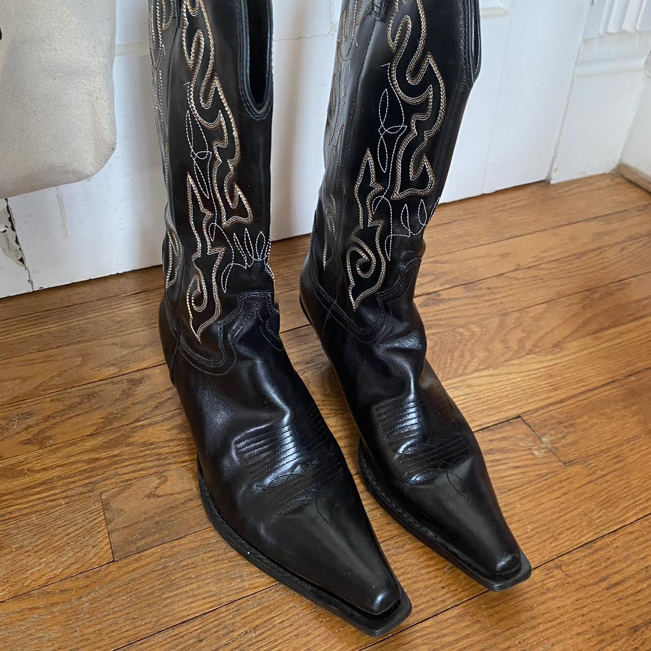 maria lya cowboy boots // women’s size 8 beautiful... - Depop