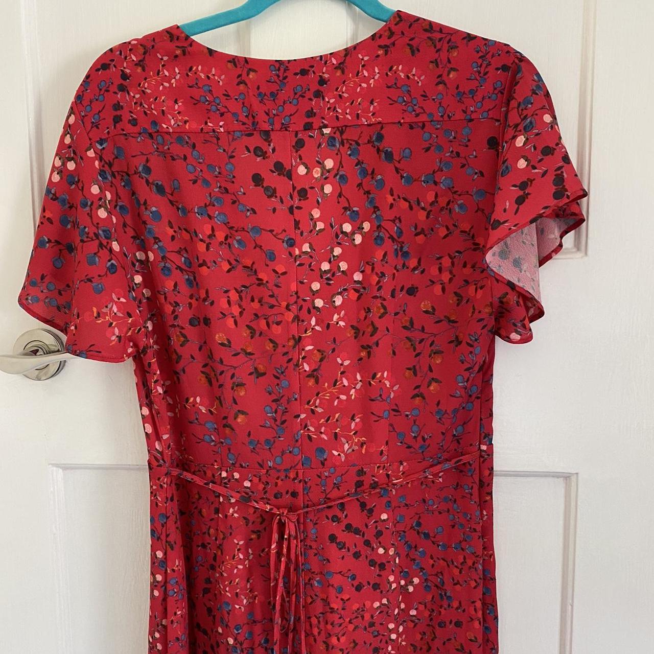 French connection red maxi dress Zip down side Ties... - Depop