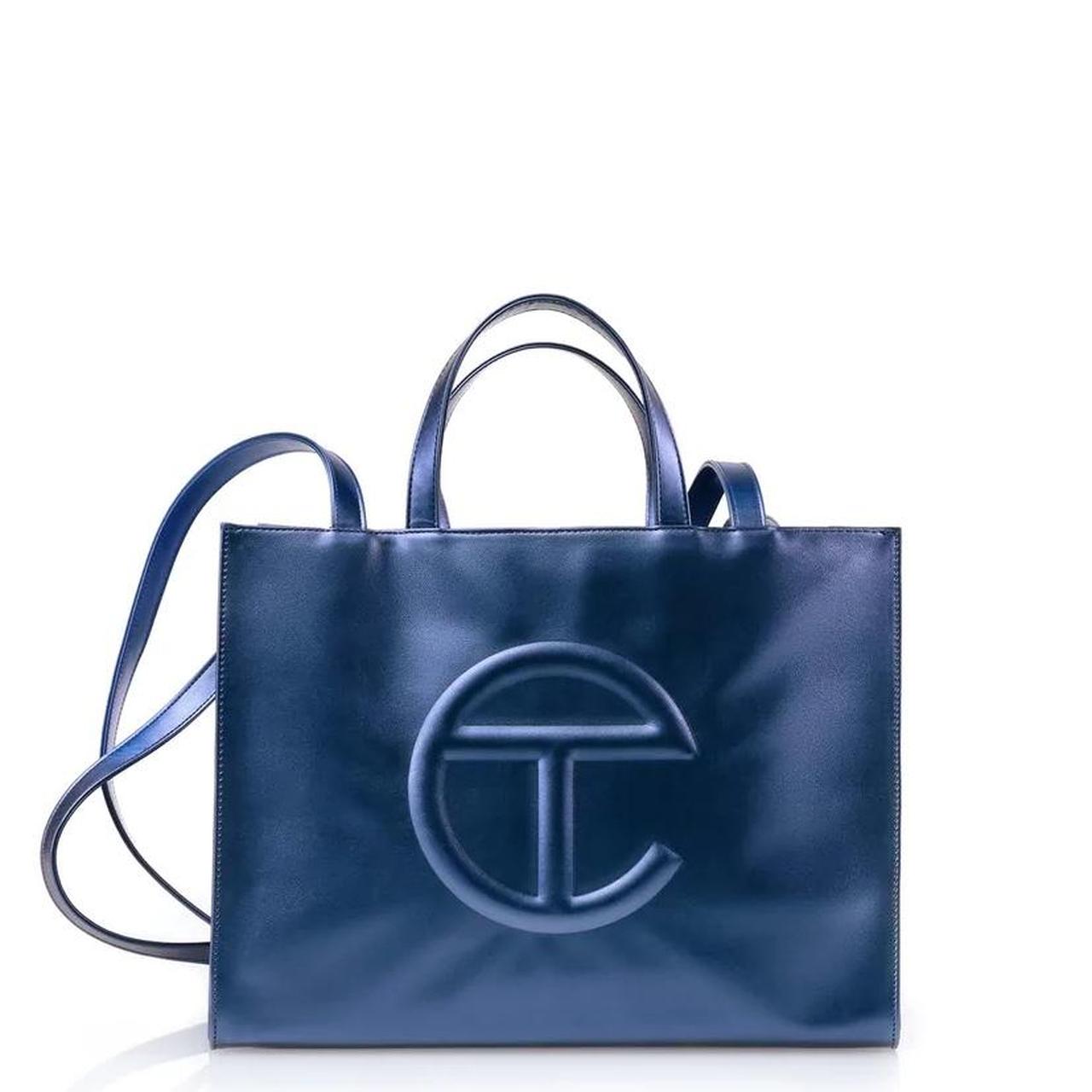 medium telfar cobalt blue bag. only worn once.... - Depop