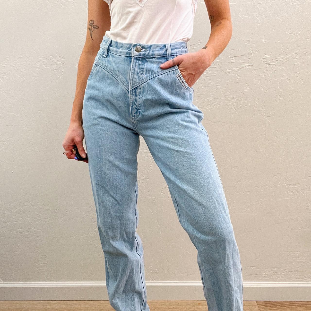 Vintage 90s Black Rockies Jeans / High Rise Denim / Mom Jeans 