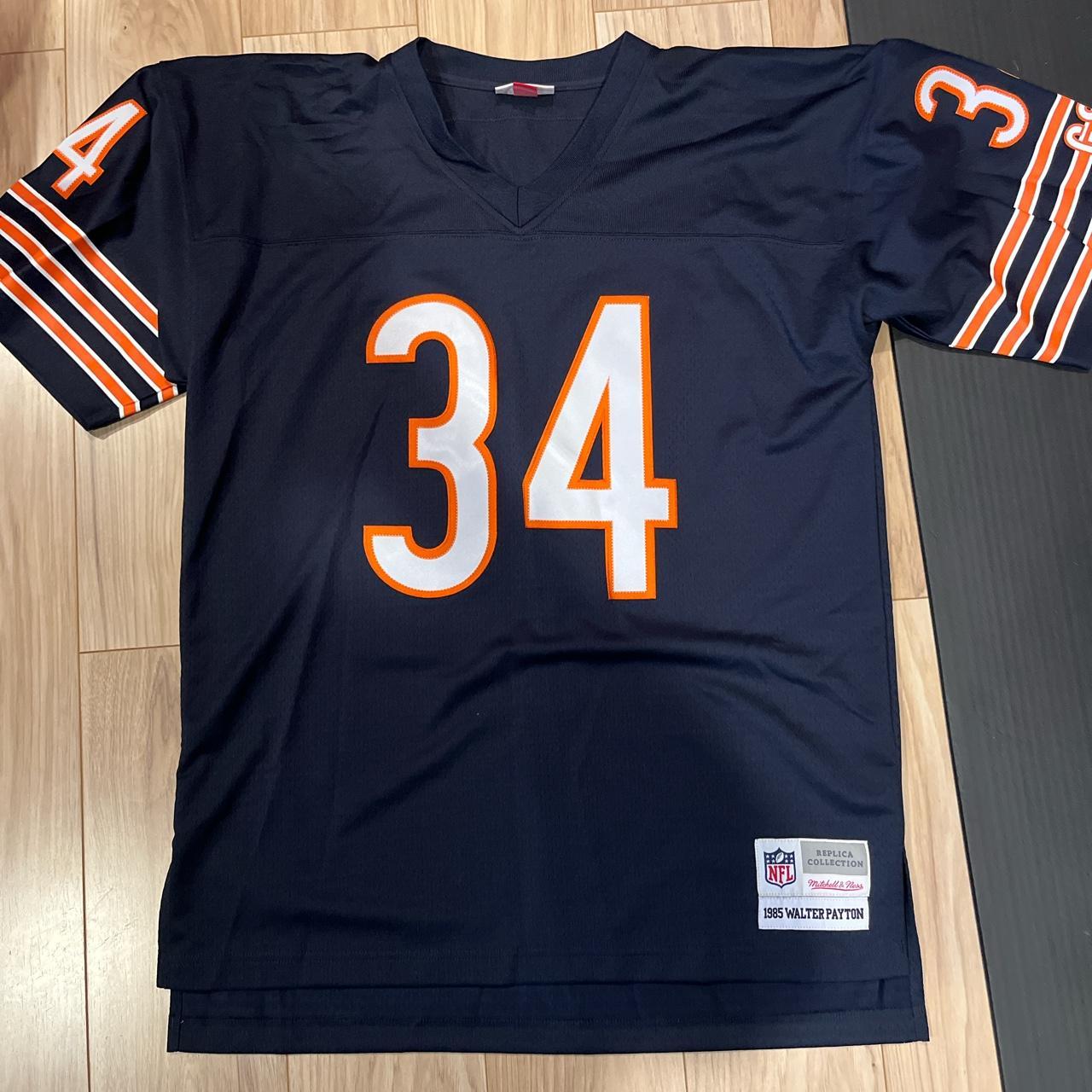 Men's Mitchell & Ness Walter Payton Navy/Orange Chicago Bears