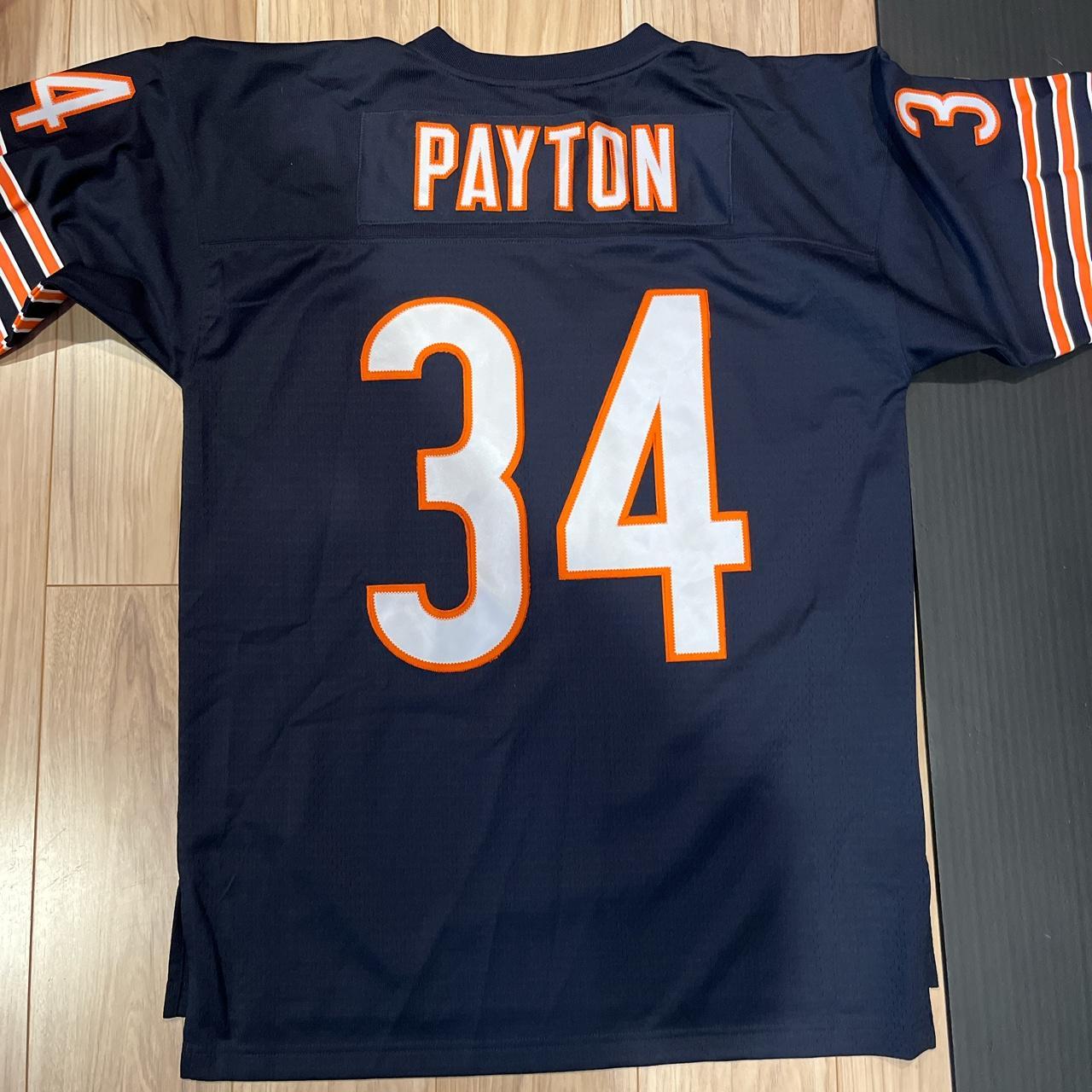 Mens Chicago Bears Walter Payton Mitchell & Ness Navy Blue 1985