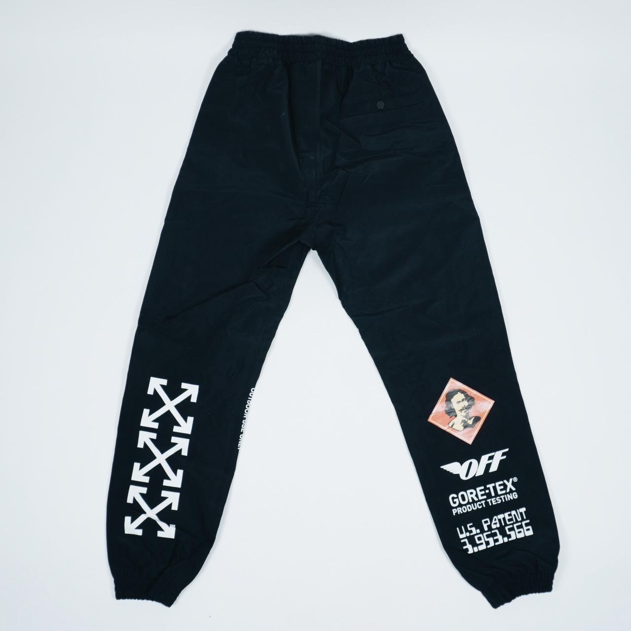 Off-White Men's Black and White Trousers (2)
