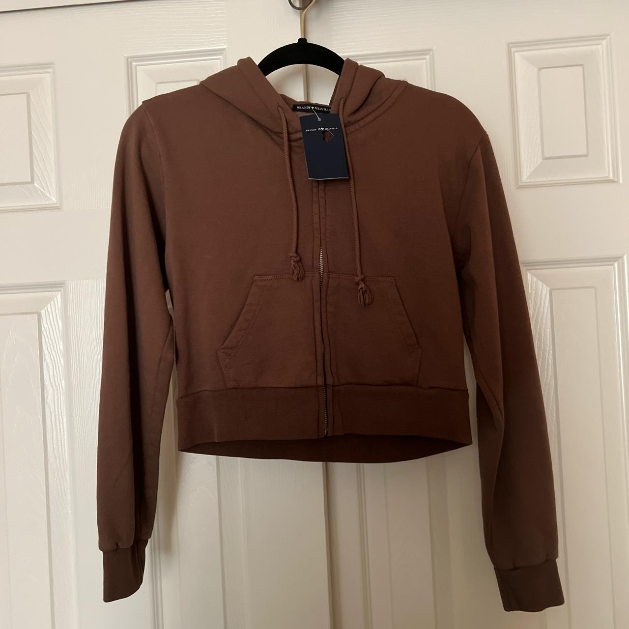 Brandy Melville Women's Brown Hoodie Depop