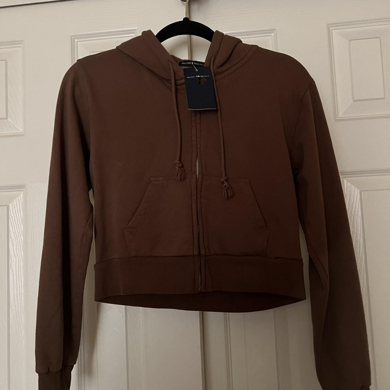 Brandy Melville Women's Brown Hoodie Depop