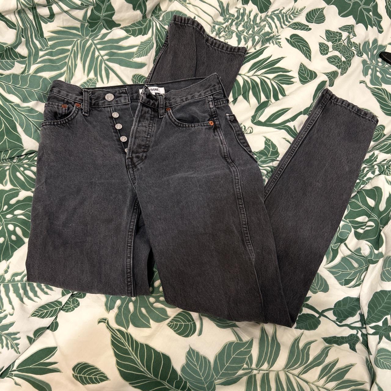 RE/DONE Women's Black and Grey Jeans (3)