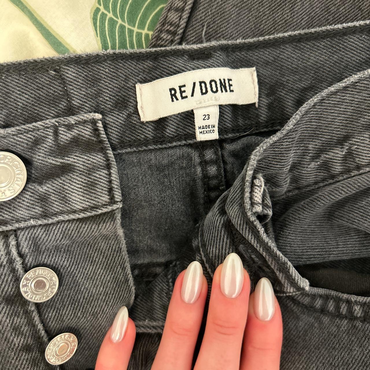 RE/DONE Women's Black and Grey Jeans (4)