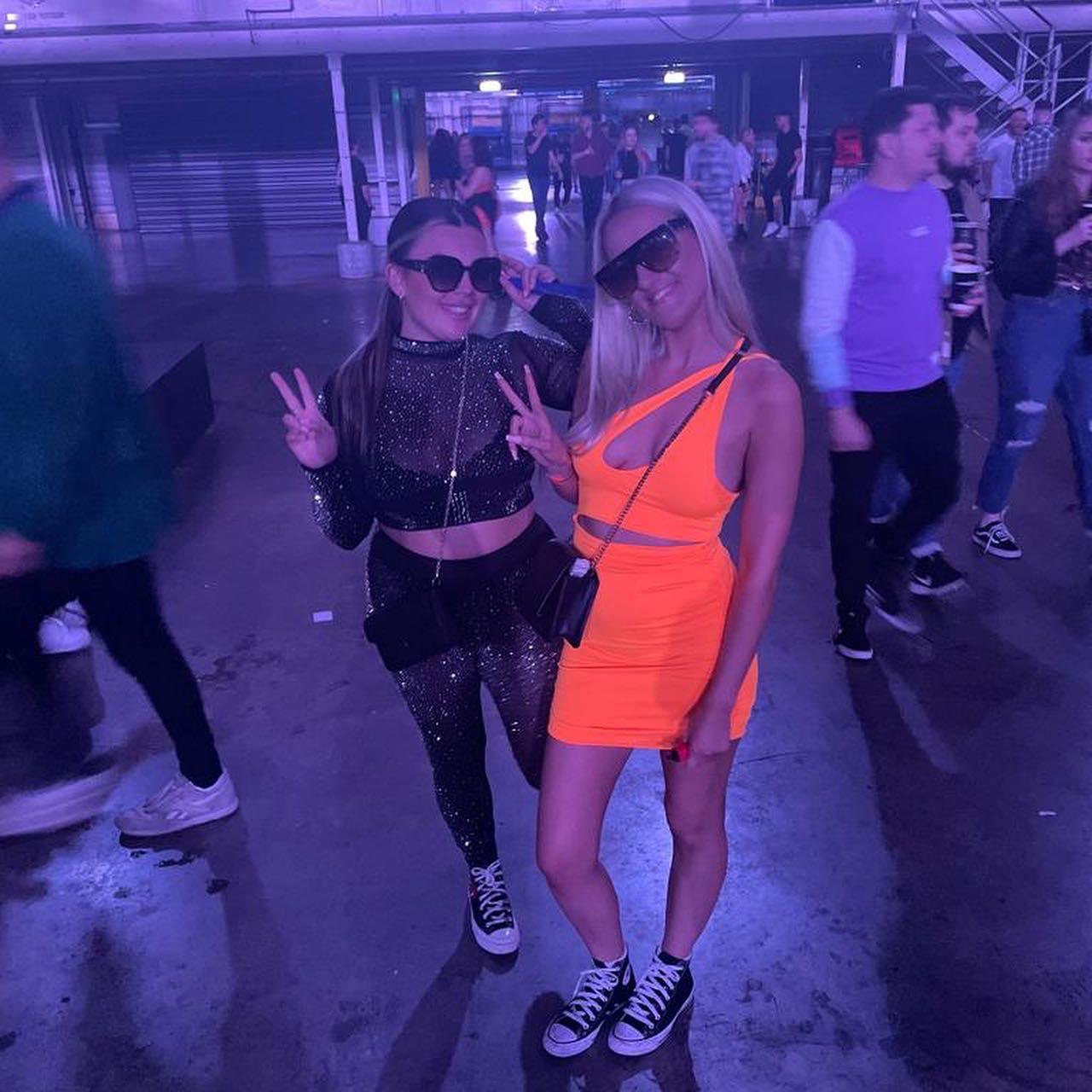 Talliah rose mesh diamond two piece worn once for a... Depop