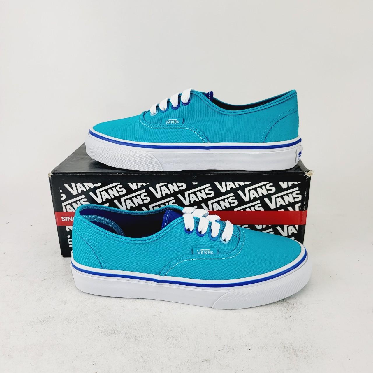 Vans on sale neon blue