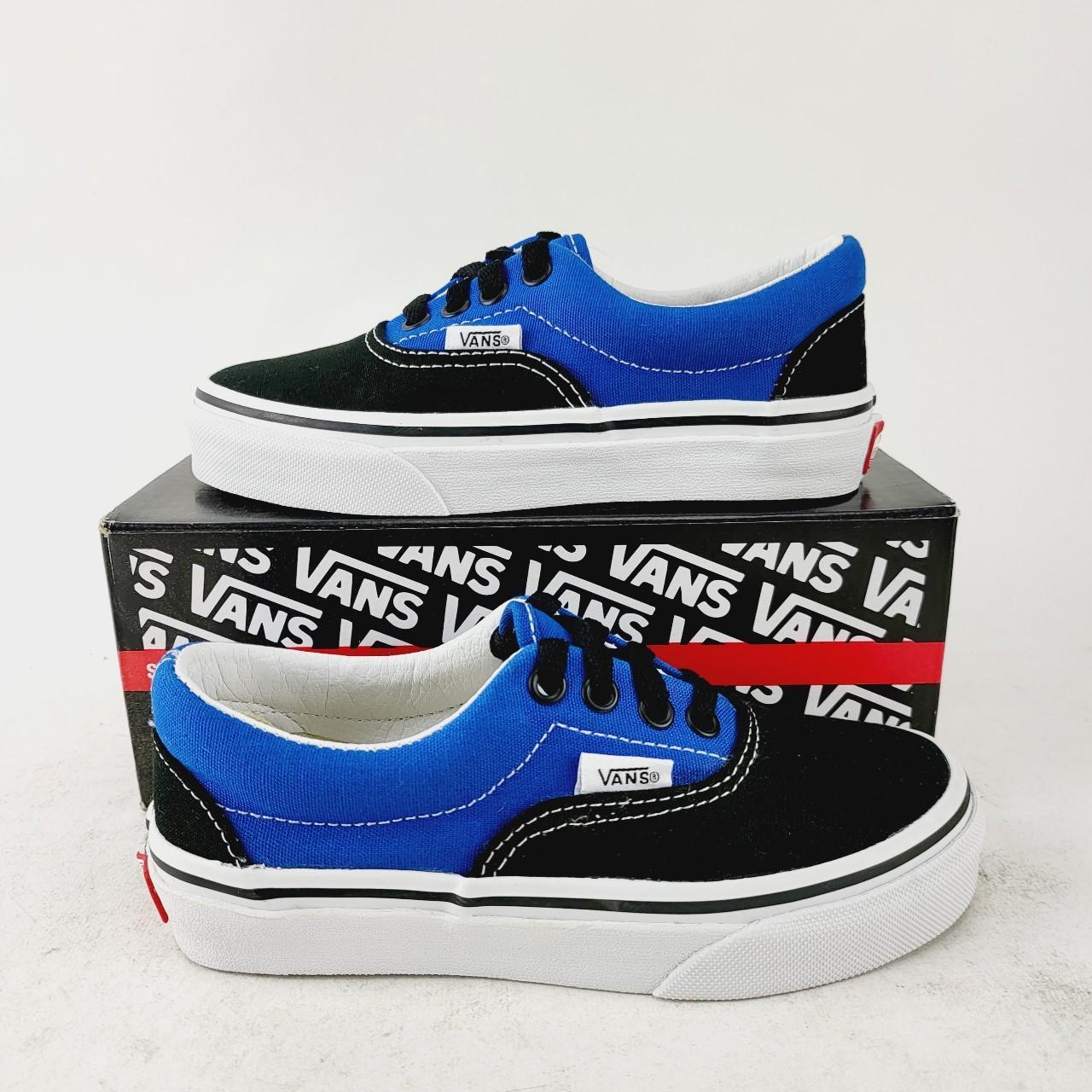 Vans era deals black blue