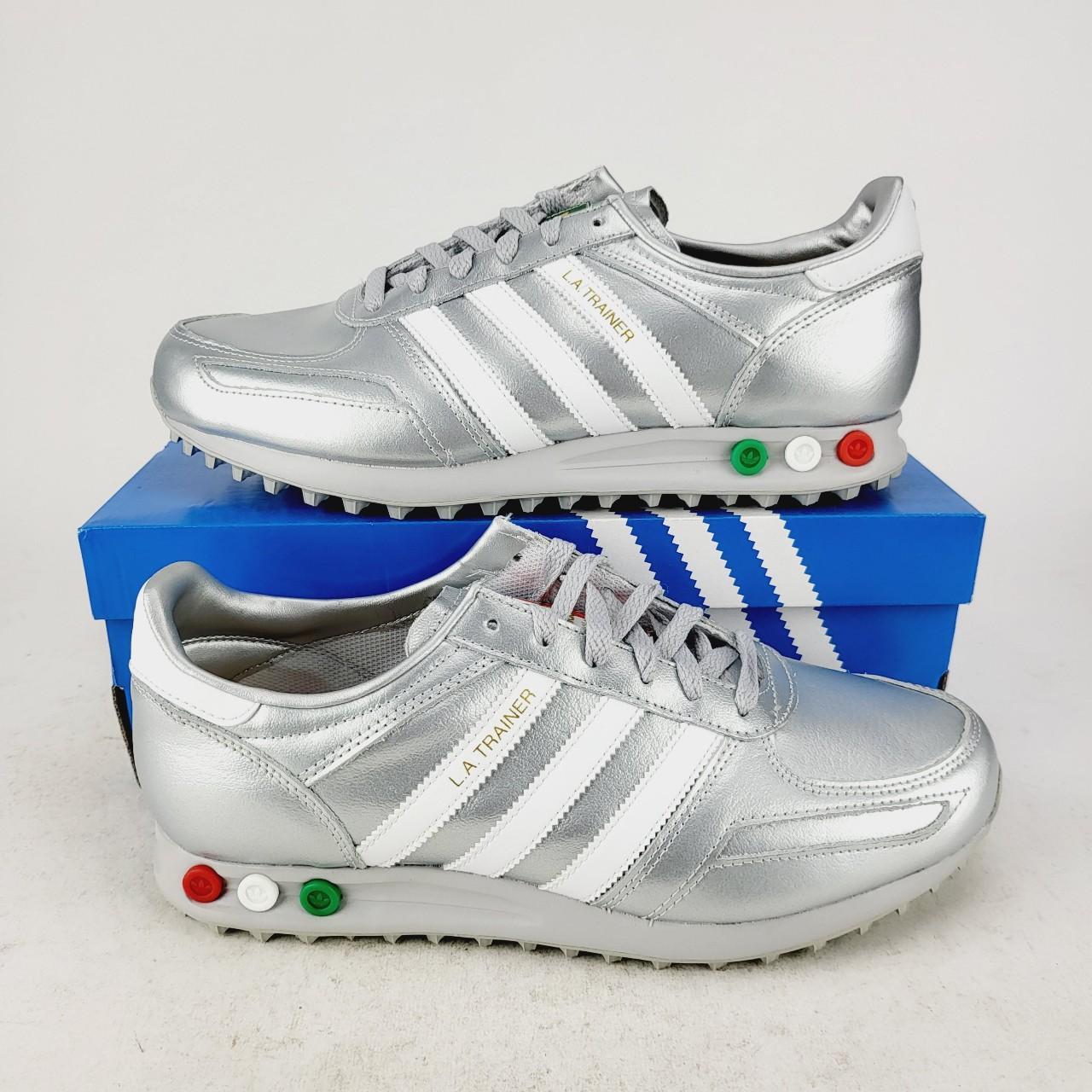 Adidas silver trainers online