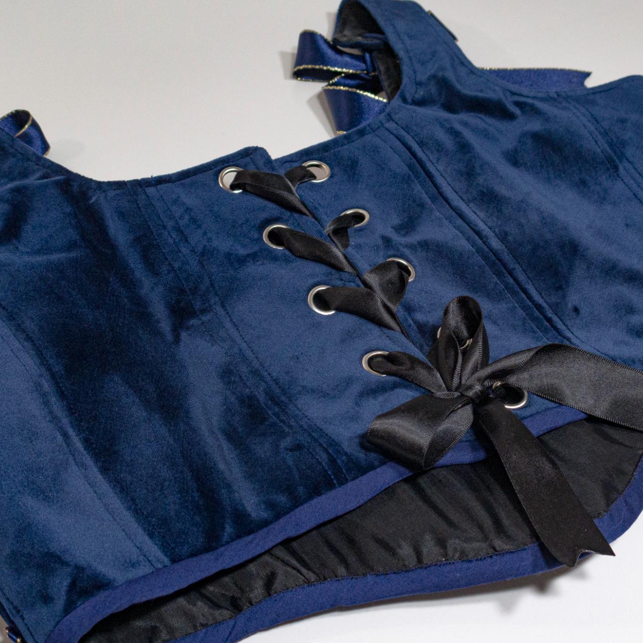 This extravagant velvet corset gives off a major... - Depop
