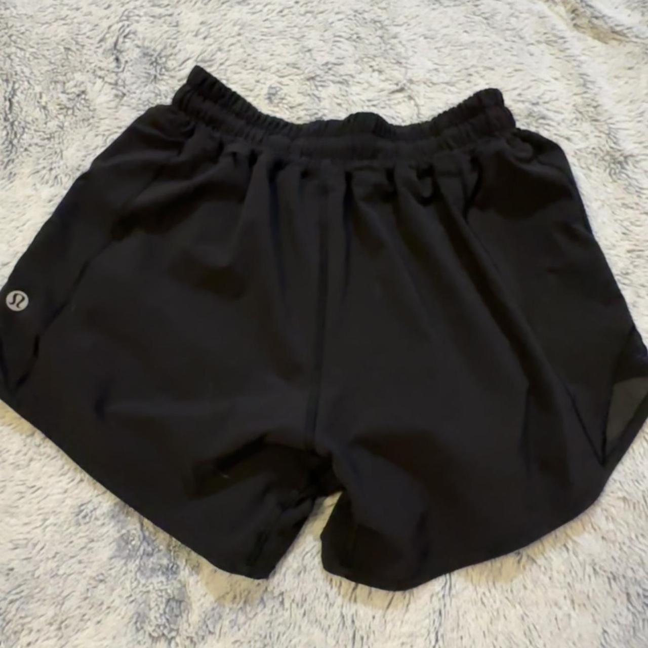 lululemon black shorts UNDERWEAR HAS BEEN CUT... - Depop