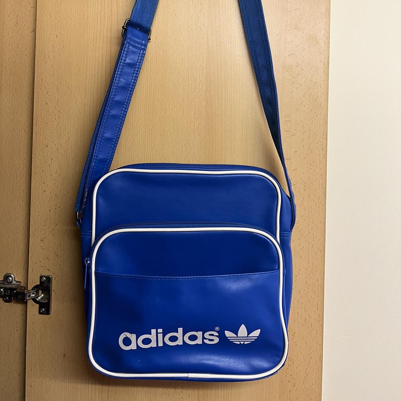 Adidas Men's Blue and White Bag Depop