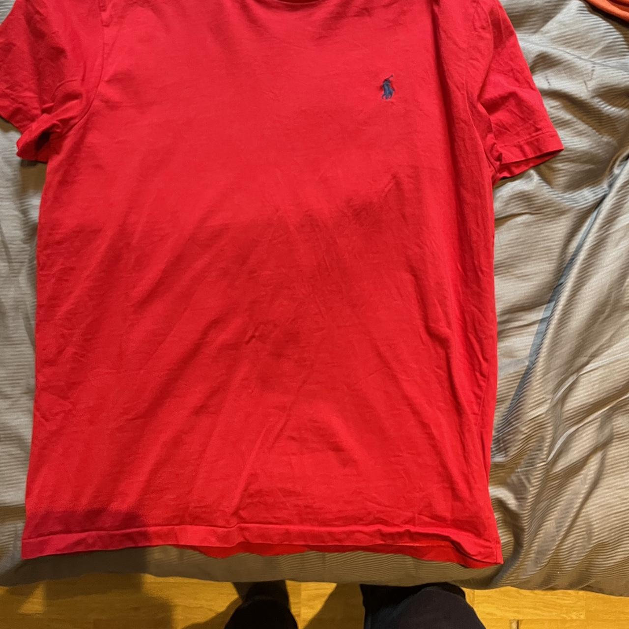 Red Polo Ralph Lauren T-Shirt - Size M Selling due... - Depop