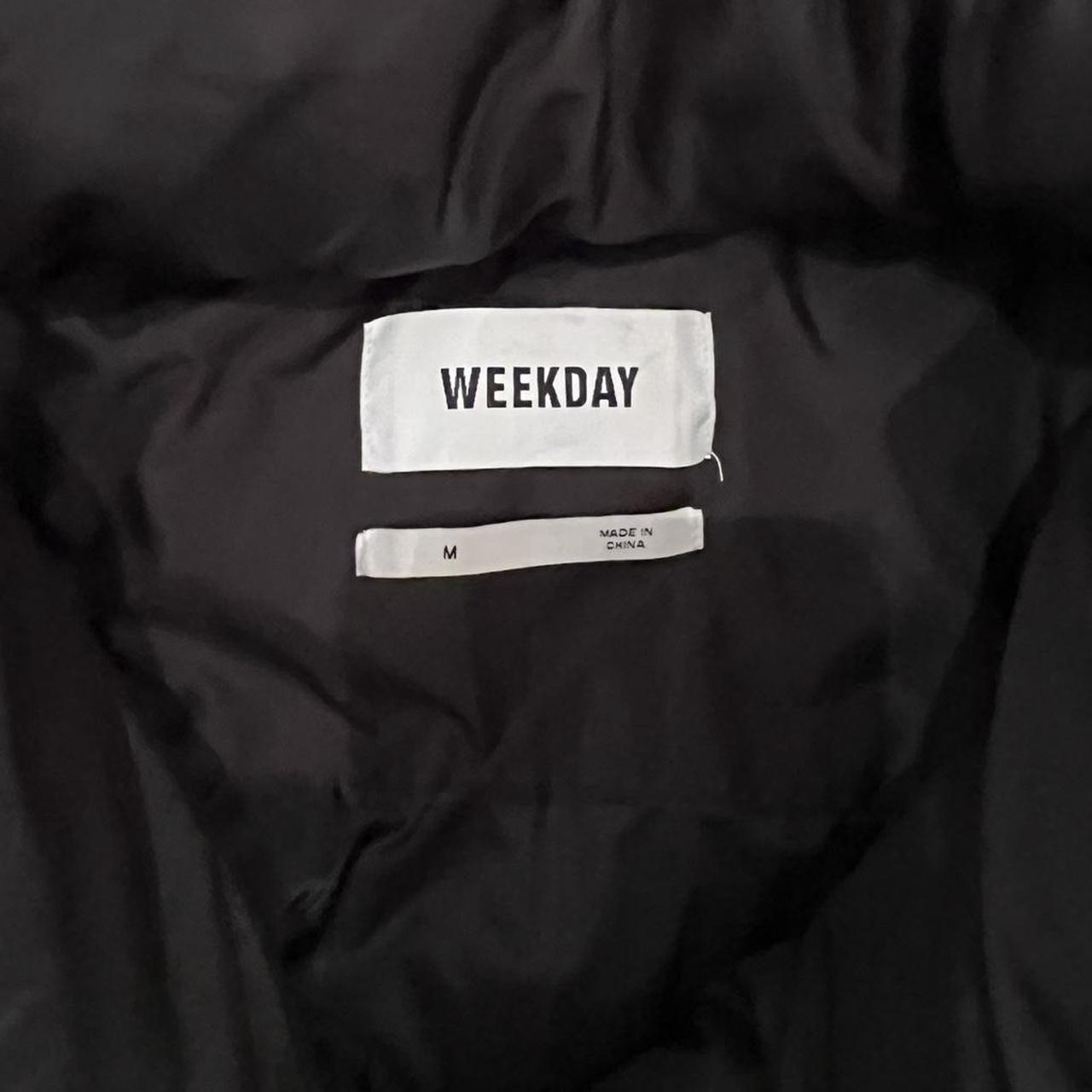Weekday puffer Black/Charcoal color Size M Great... - Depop