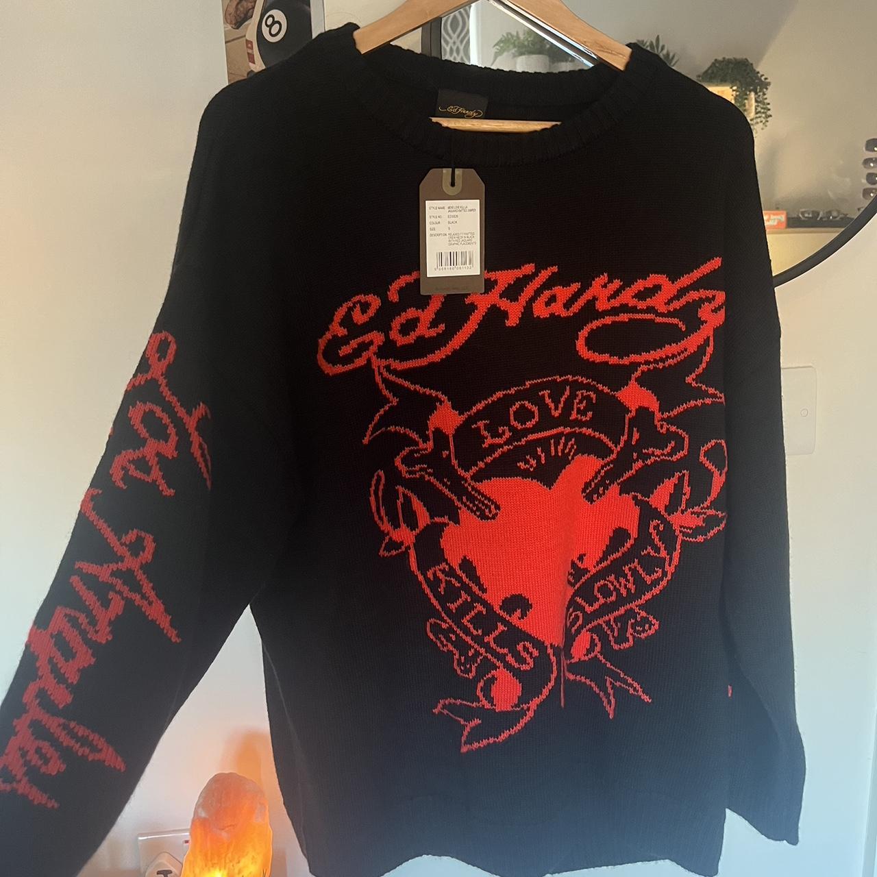 ed hardy knit, brand new worn once. still has tags - Depop