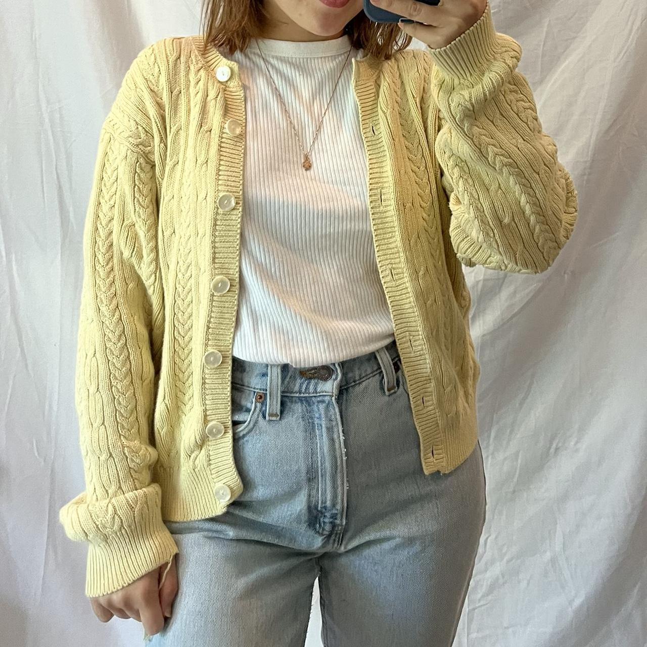 Pastel hotsell yellow cardigan