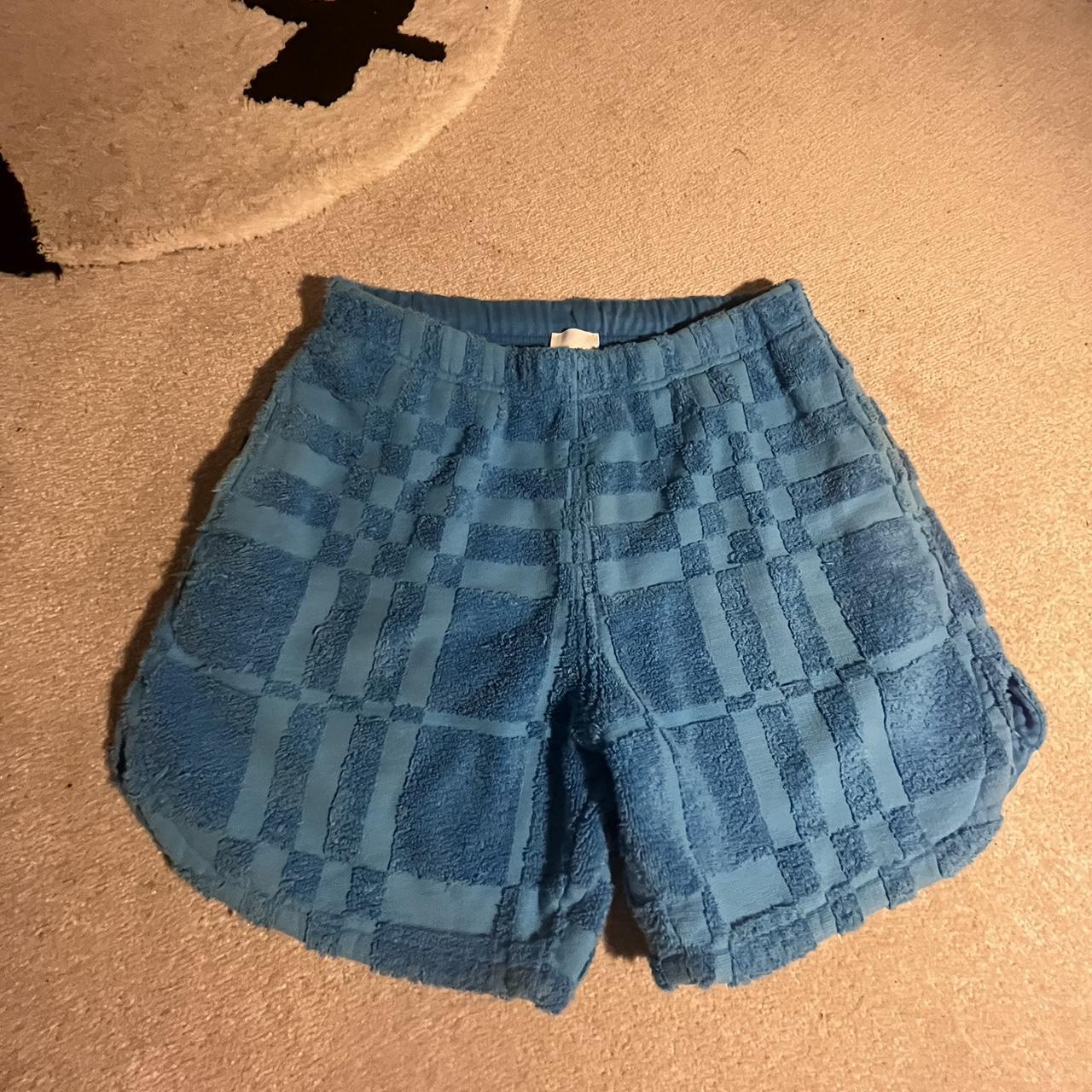 Burberry Morden Towelling Check Knit Shorts Depop