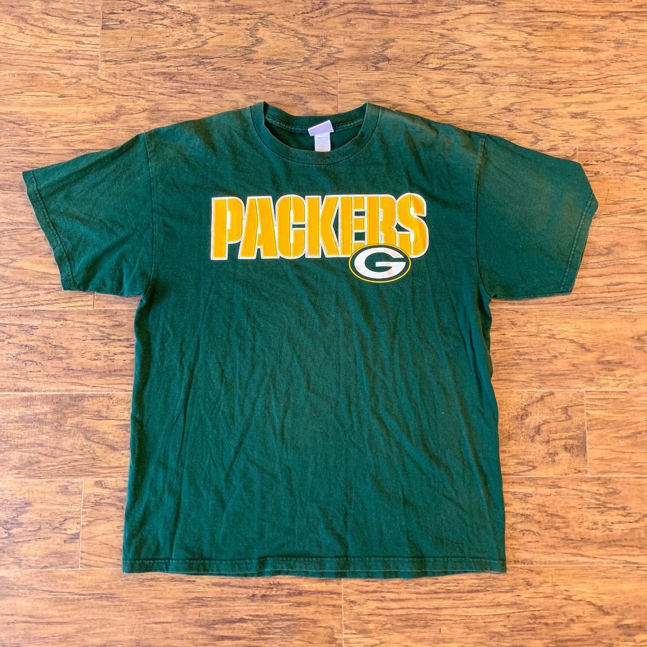 Vintage Green Bay Packers Shirt, Yellow NFL Graphic Tee