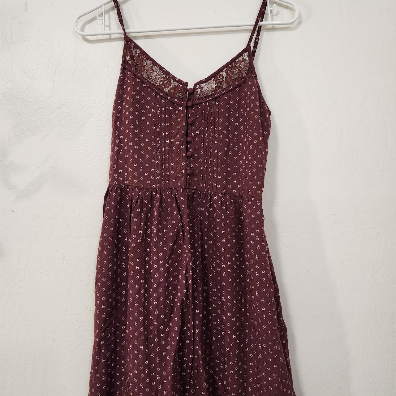 Burgundy Abercrombie Fitch Dress Size Xs Depop