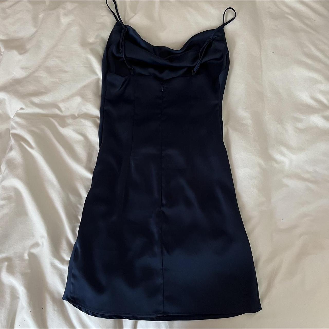 urban outfitters blue silk formal dress would best... - Depop