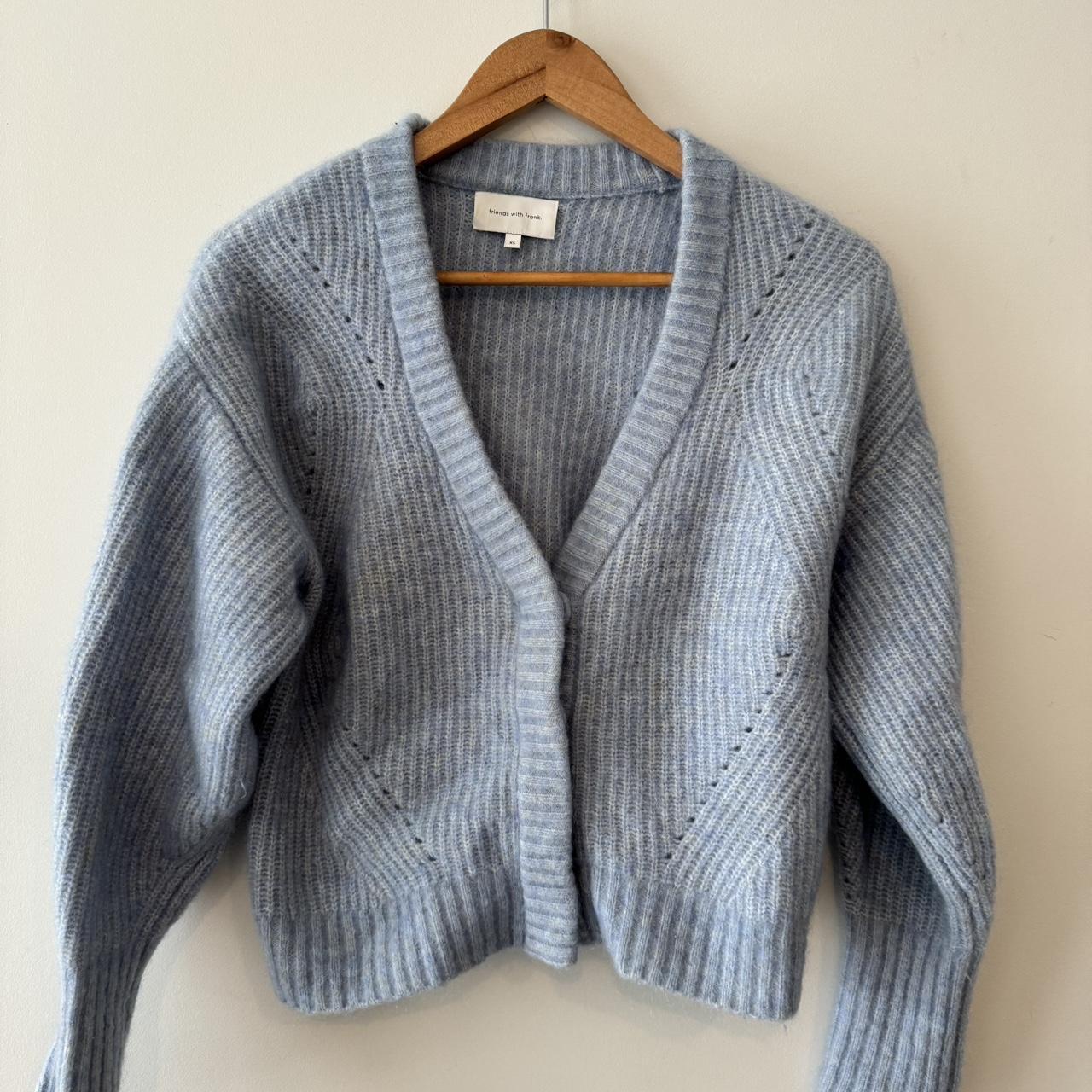 Friends with frank agnes cardigan in blue size XS.... - Depop