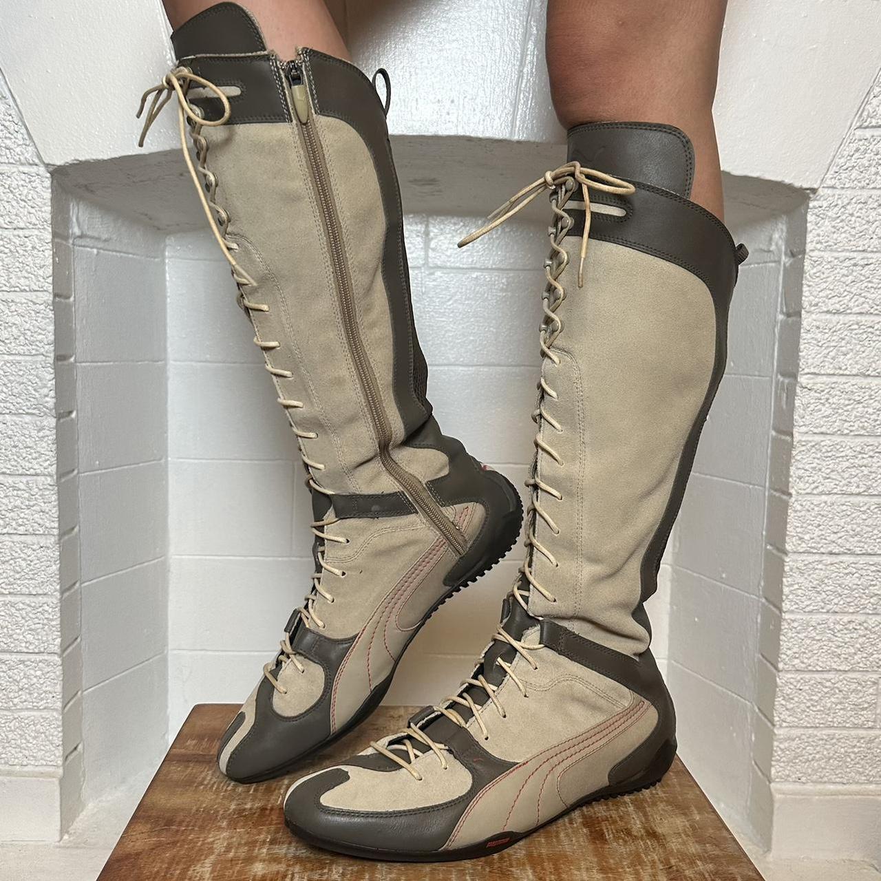 TALL PUMA BOXING BOOTS. Vintage highly coveted Puma... Depop