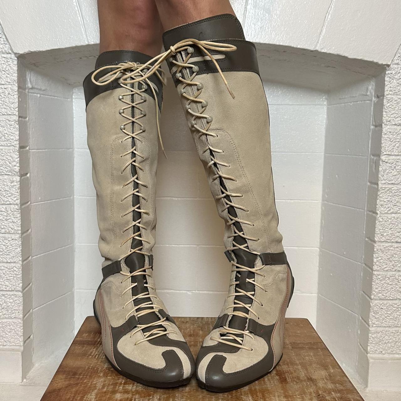 TALL PUMA BOXING BOOTS. Vintage highly coveted Puma... Depop