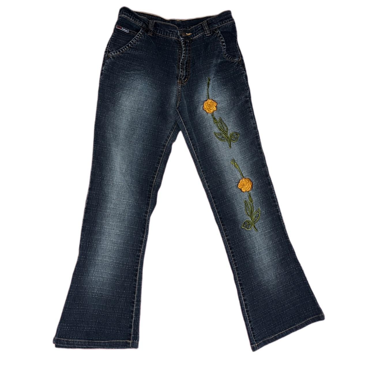 Flowers In My Pocket Embroidered Jeans